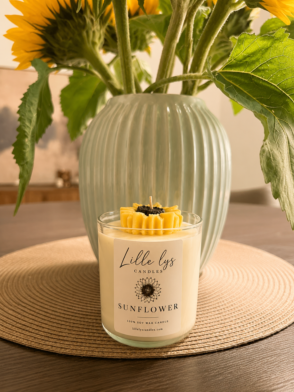Sunflower candle